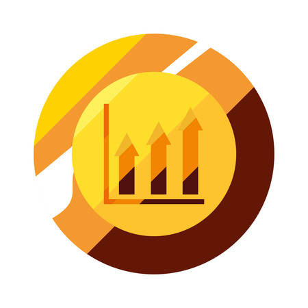 gold coin chart financial success vector illustrationのイラスト素材