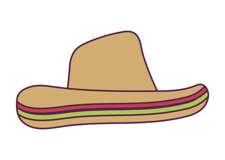 hat mexican traditional isolated icon vector illustration designのイラスト素材