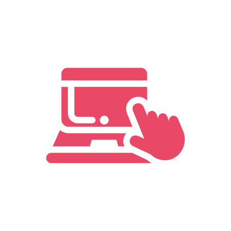 open laptop on white background vector illustration designのイラスト素材