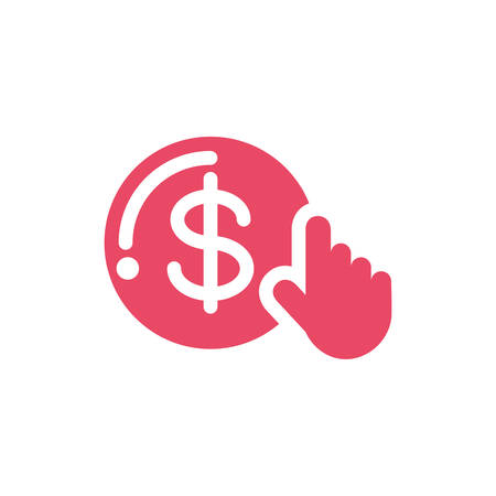 currency with symbol dollar on white background vector illustration designのイラスト素材