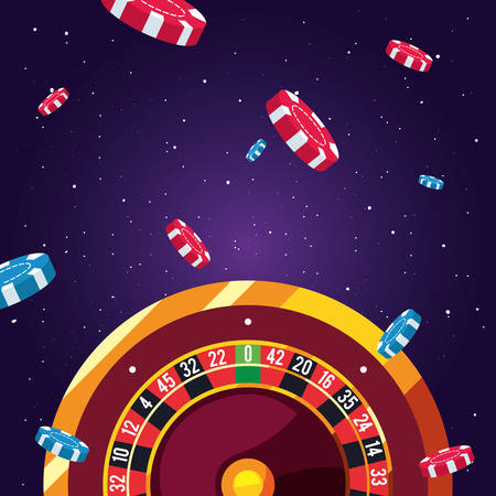 roulette casino game bets vector illustration designのイラスト素材
