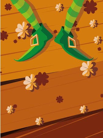 Saint Patricks day design, Ireland celebration festival irish and lucky theme Vector illustrationのイラスト素材