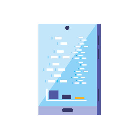 smartphone device with infographic isolated icon vector illustration designのイラスト素材