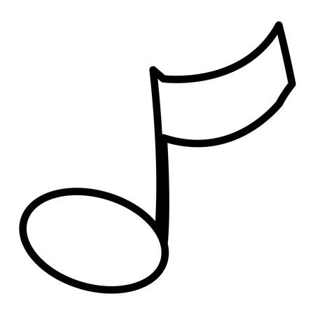 musical note icon over white background, vector illustrationのイラスト素材