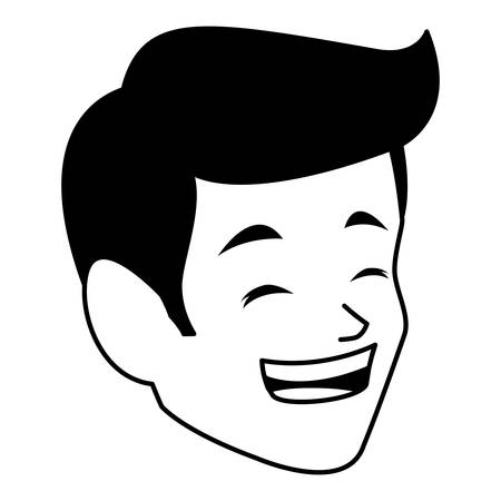 Man head design, Boy male person people human social media and portrait theme Vector illustrationのイラスト素材
