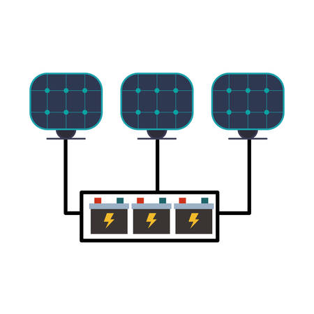 solar panel energy with recycling arrows vector illustration designのイラスト素材