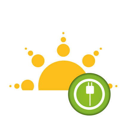solar panel energy with recycling arrows vector illustration designのイラスト素材