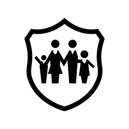 young couple silhouettes avatars characters vector illustration designのイラスト素材