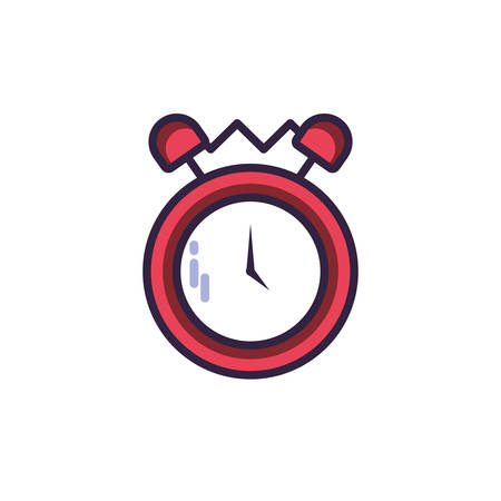 alarm clock of color red on white background vector illustration designのイラスト素材