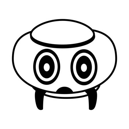 Robot design, Robotic tecnology futuristic toy machine cyborg science theme Vector illustrationのイラスト素材