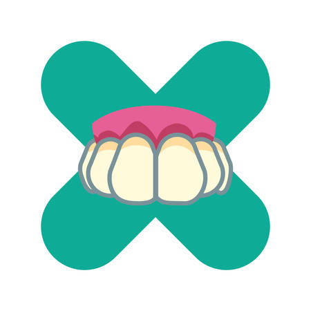 human teeth isolated icon vector illustration designのイラスト素材
