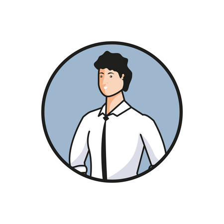 elegant businessman worker avatar character vector illustration designのイラスト素材