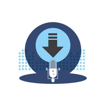 microphone audio device technology icon vector illustration designのイラスト素材