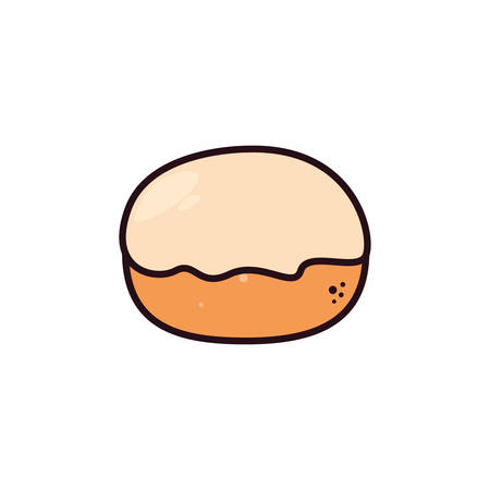 fresh and delicious bakery donut vector illustration designのイラスト素材