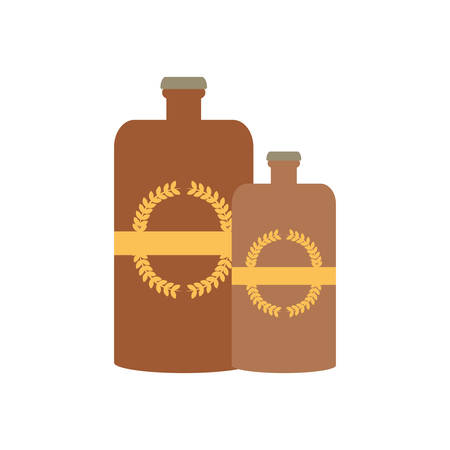 bottles beers oktoberfest festival icons vector illustration designのイラスト素材
