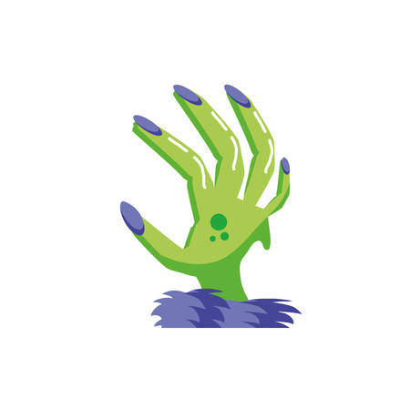 zombie hand in white background vector illustration designのイラスト素材