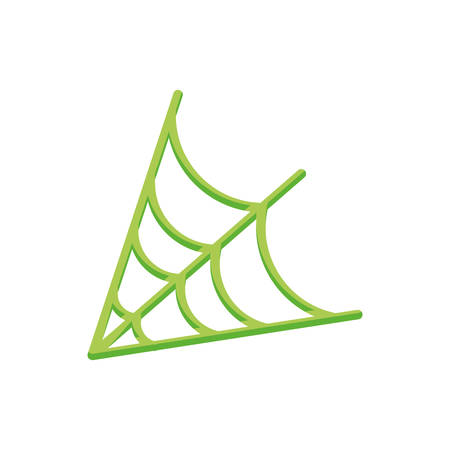drawing of scary spider web on white background vector illustration designのイラスト素材