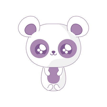 panda bear baby animal style vector illustration designのイラスト素材