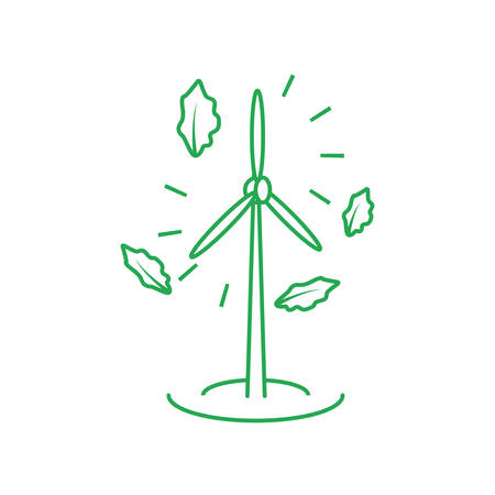 windmill air power isolated icon vector illustration designのイラスト素材