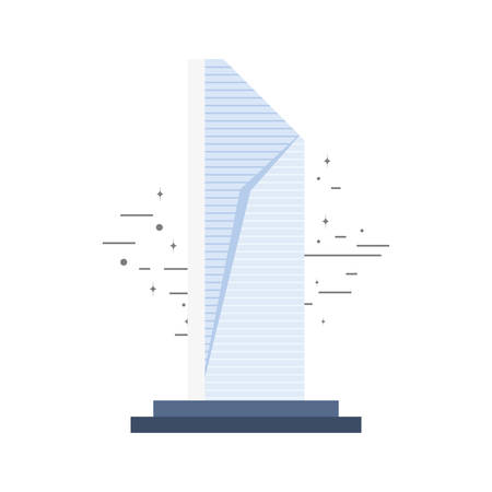 futuristic building urban tower icon vector illustrationのイラスト素材