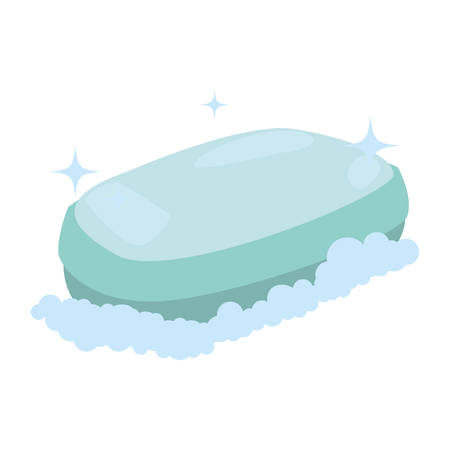 soap bubbles cleaning supply on white background vector illustrationのイラスト素材