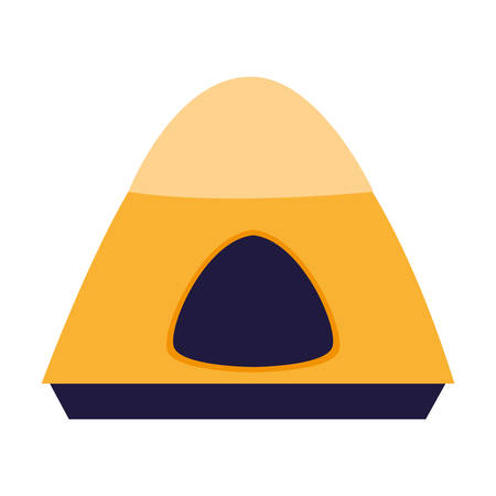 camp tent equipment on white background vector illustrationのイラスト素材