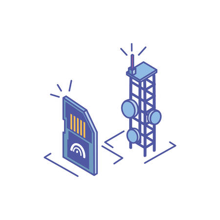 smart fridge in white background vector illustration designのイラスト素材