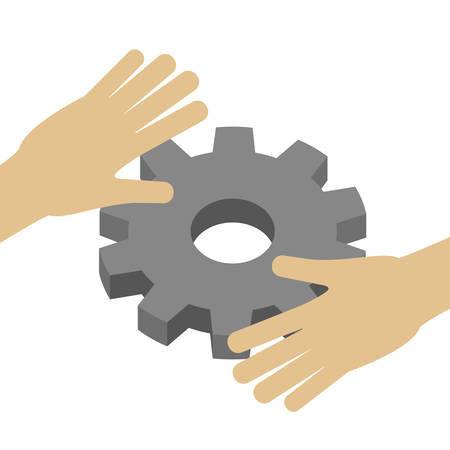 hands human isolated icon vector illustration designのイラスト素材