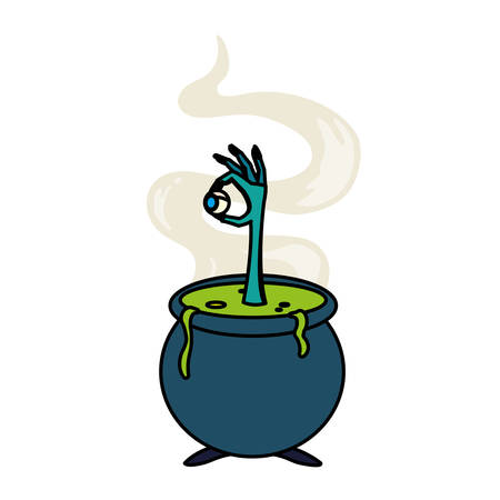 Zombie hand design, Halloween holiday horror scary celebration autumn dark and party theme Vector illustrationのイラスト素材