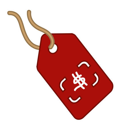 commercial tag hanging icon vector illustration desingのイラスト素材