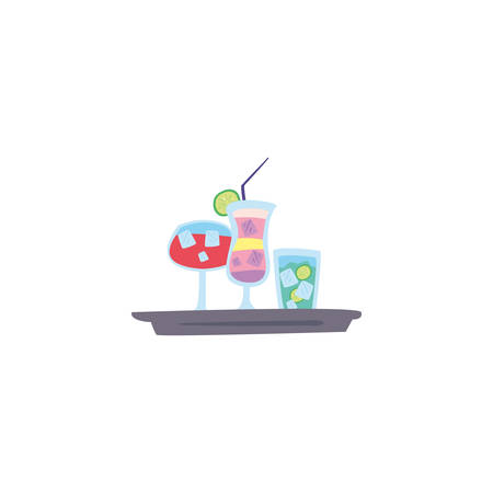glass with refreshing drink on white background vector illustration designのイラスト素材