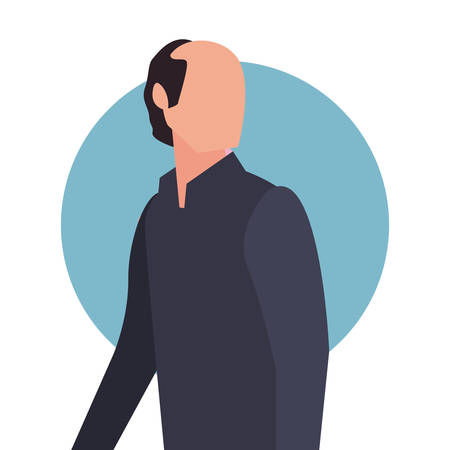 man character portrait cartoon design vector illustrationのイラスト素材