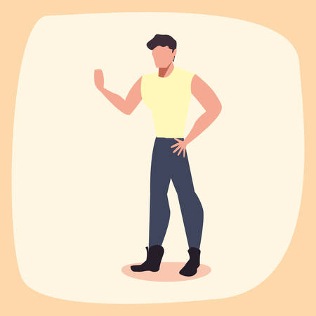 man character male gesture design vector illustrationのイラスト素材