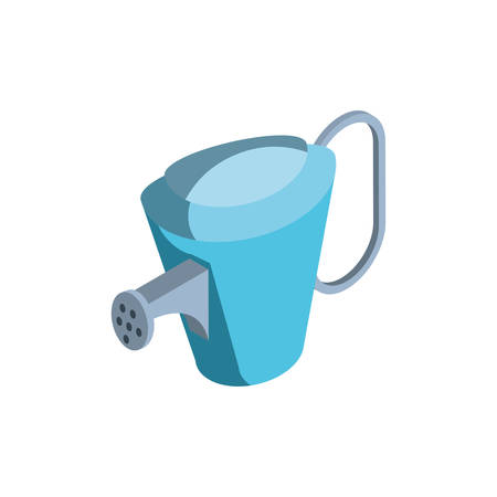 watering can with water sprinkler on white background vector illustration designのイラスト素材