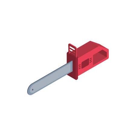 chainsaw , petrol chain saw on white background vector illustration designのイラスト素材