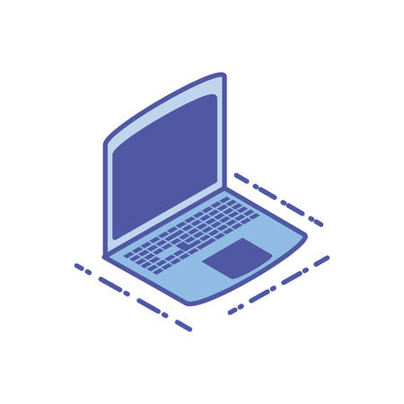 open laptop on white background vector illustration designのイラスト素材
