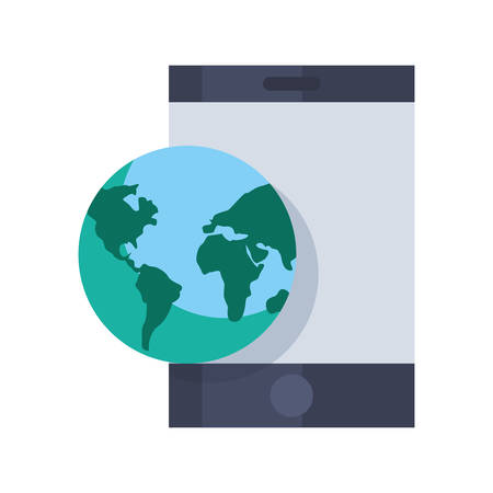 smartphone world fast delivery logistic vector illustrationのイラスト素材