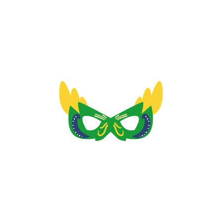 carnival mask flat on white background vector illustration designのイラスト素材