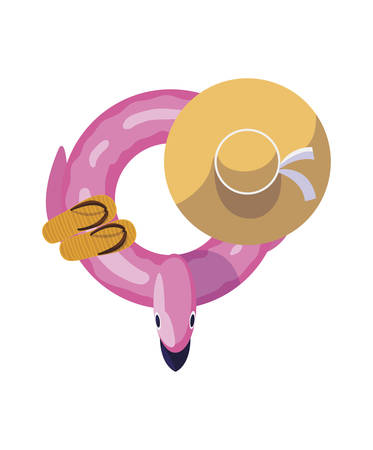 summer float pad isolated icon vector illustration designのイラスト素材