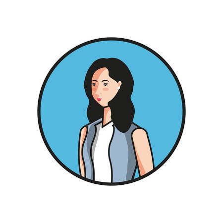 elegant businesswoman worker avatar character vector illustration designのイラスト素材