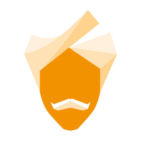 india independence day - indian man face vector illustrationのイラスト素材