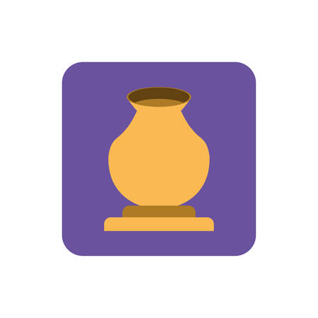 cute flower pot on white background vector illustration designのイラスト素材