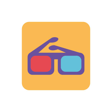 cinema glasses on white background vector illustration designのイラスト素材