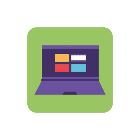 open laptop on white background vector illustration designのイラスト素材