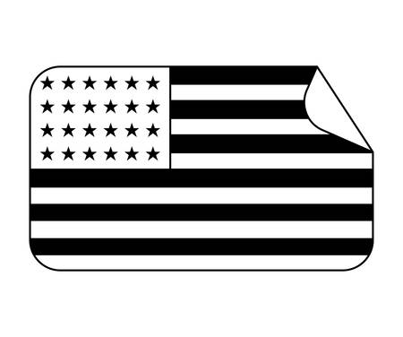 united state of american flag in rectangle shape vector illustration designのイラスト素材