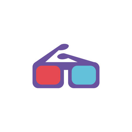 cinema glasses on white background vector illustration designのイラスト素材