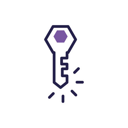 key icon in line style on white background vector illustration designのイラスト素材