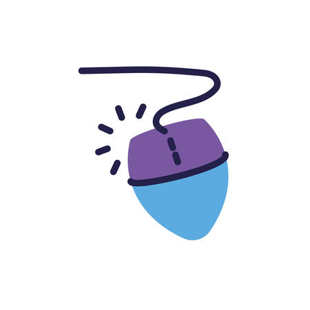 computer mouse on white background vector illustration designのイラスト素材