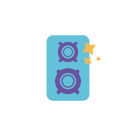 stereo speaker on white background vector illustration designのイラスト素材