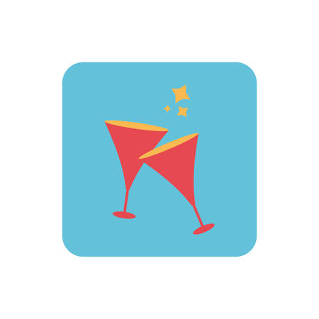 wine glasses on white background vector illustration designのイラスト素材